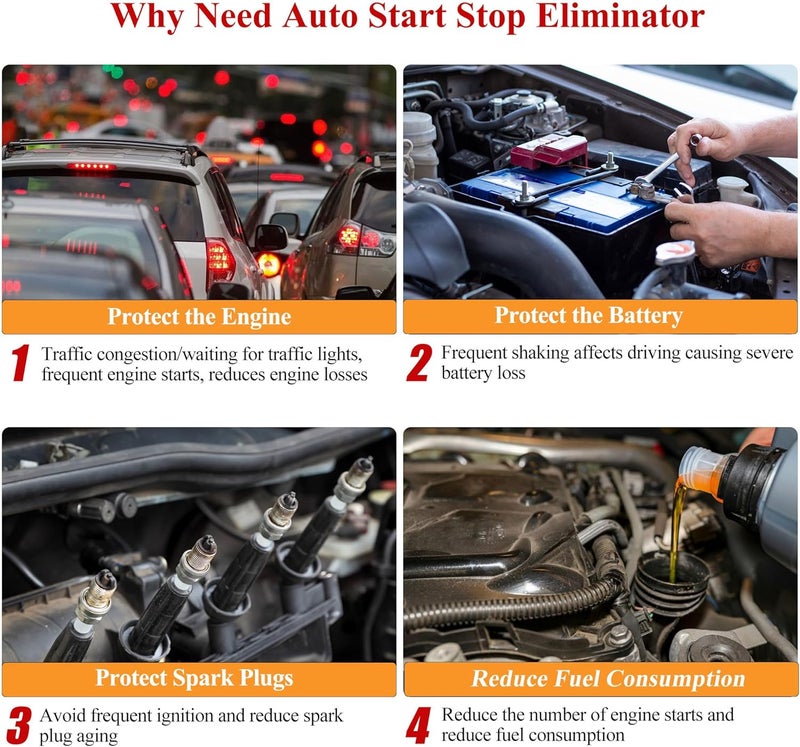 Tectary Auto Start Stop Eliminator/Delete/Disabler/Canceller Compatible for Toyota Highlander 2015-2019, Autostop Engine A-Off System Cancel Device Cable Harness - Image 4